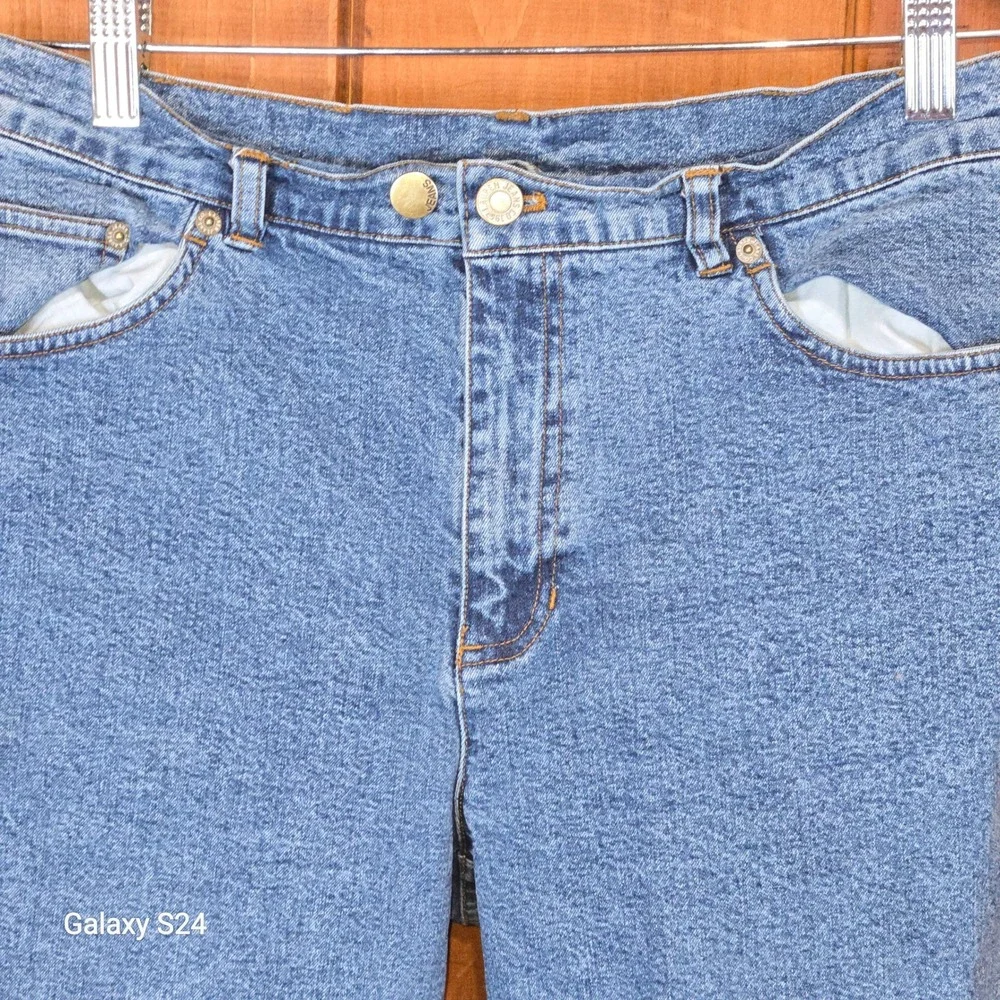 Lauren Jeans Co Ralph Lauren Petite‎ 8P Medium Wash High Rise Raw Hem Tapered